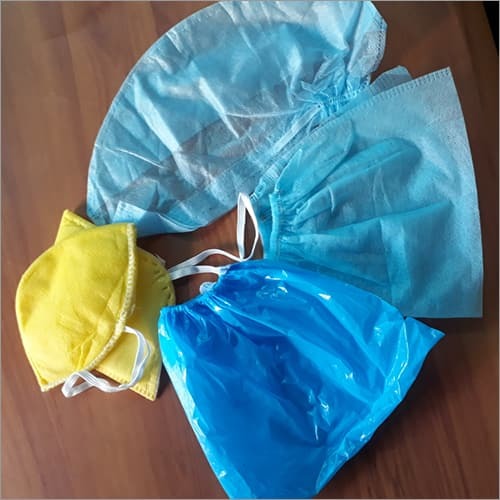 Surgical Face Mask - 100% Cotton, Rectangle Shape, Blue Color | High Bacterial Filtration, Skin Friendly, Full Pleated Design With Loops