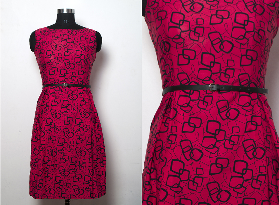 Exclusive Designer Western Dress - Crepe, Size: S-xxl, Gajari Color | All Season, No Fade, Washable, Sleeveless, Printed Pattern