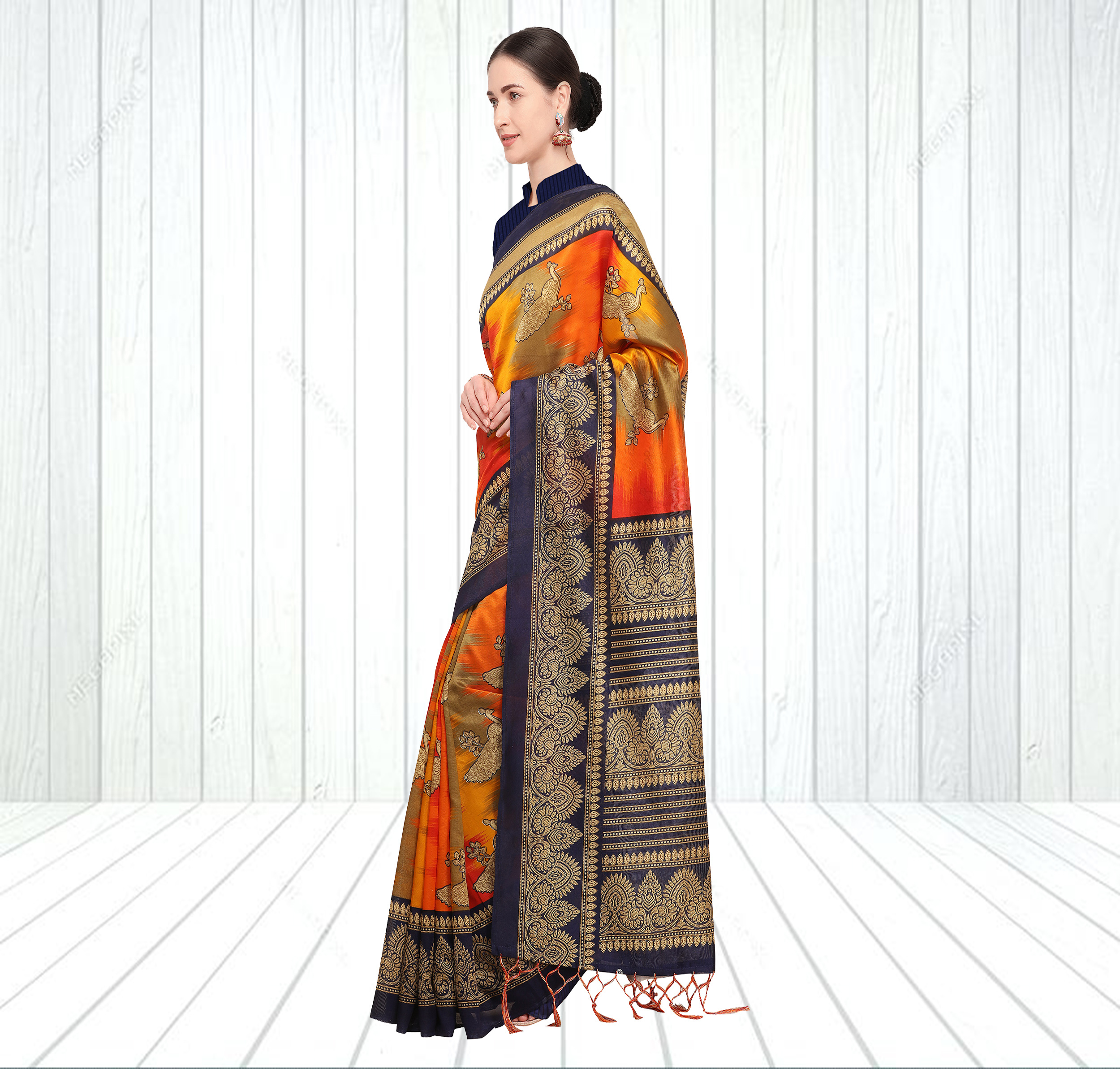 Printed Attractive Mysore Silk Saree