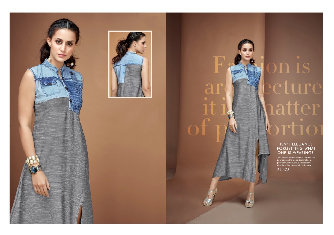 7 Colors Designer Cotton Denim Dress