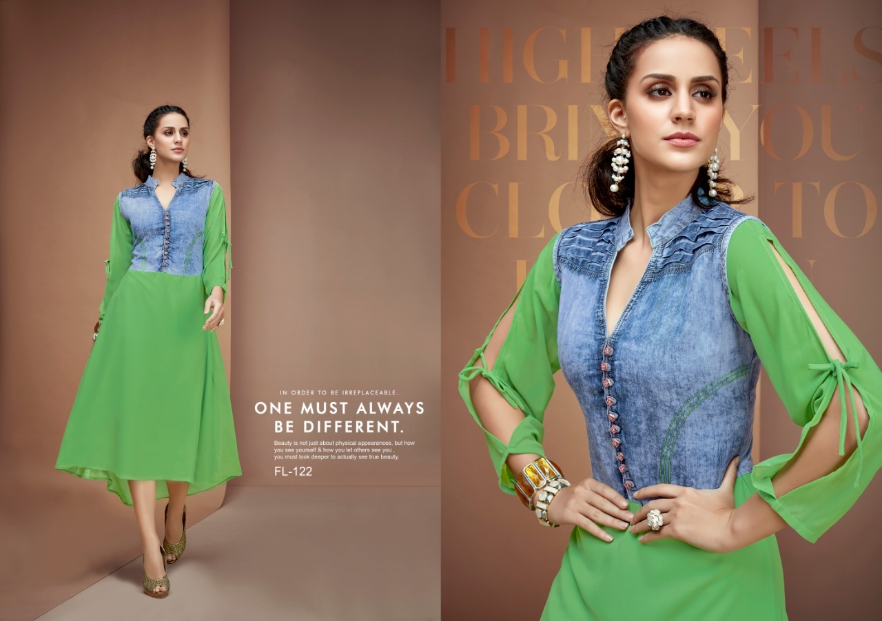 7 Colors Designer Cotton Denim Dress