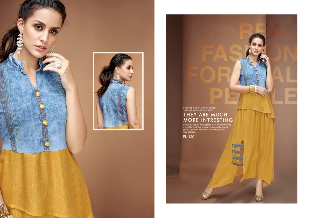 7 Colors Designer Cotton Denim Dress