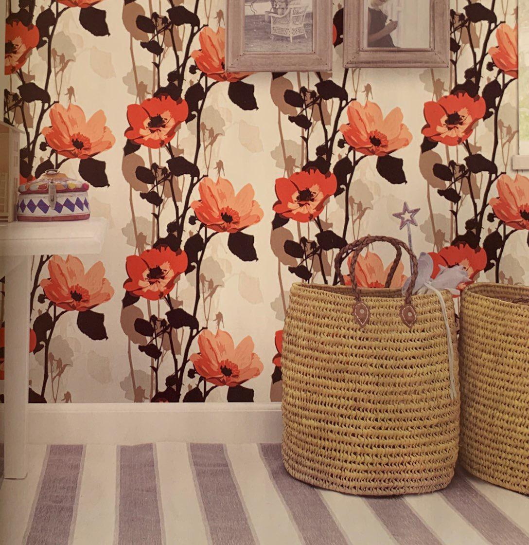Non Woven Floral Wallpaper