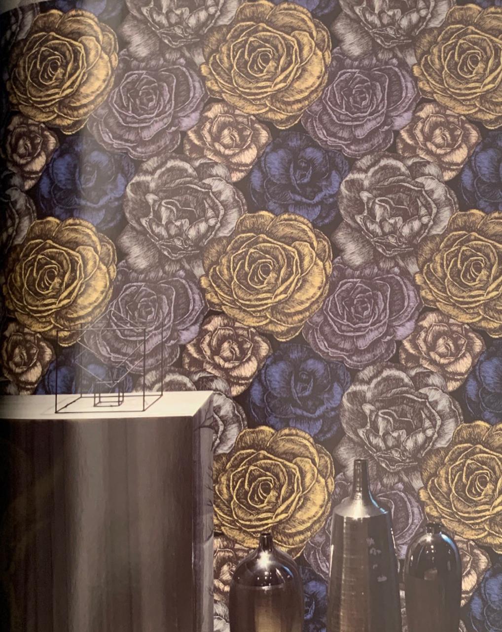 Non Woven Floral Wallpaper
