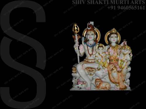 शिव पार्वती संगमरमर की मूर्ति