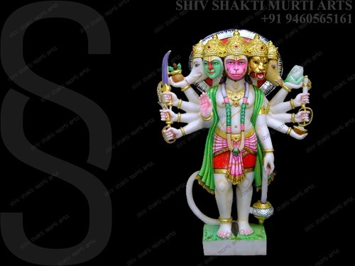 Marble Panchmukhi Hanuman Statue