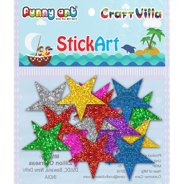 Craft Villa Glitter Shapes Sticker