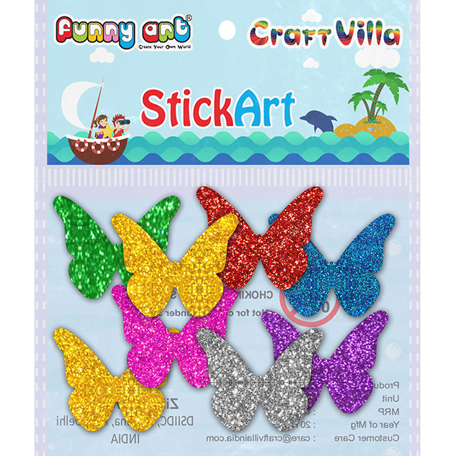 Craft Villa Glitter Shapes Sticker