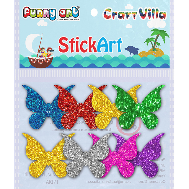 Craft Villa Glitter Shapes Sticker