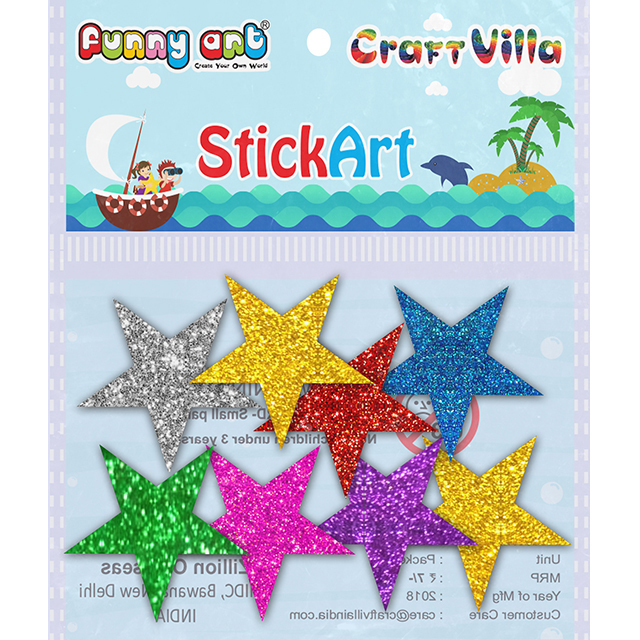 Craft Villa Glitter Shapes Sticker