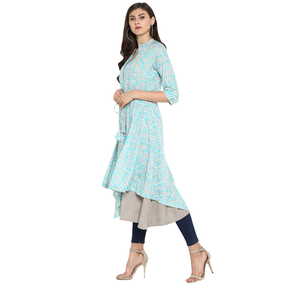 Double Layer Printed Kurtis Bust Size: 36 To 44 Centimeter (Cm)