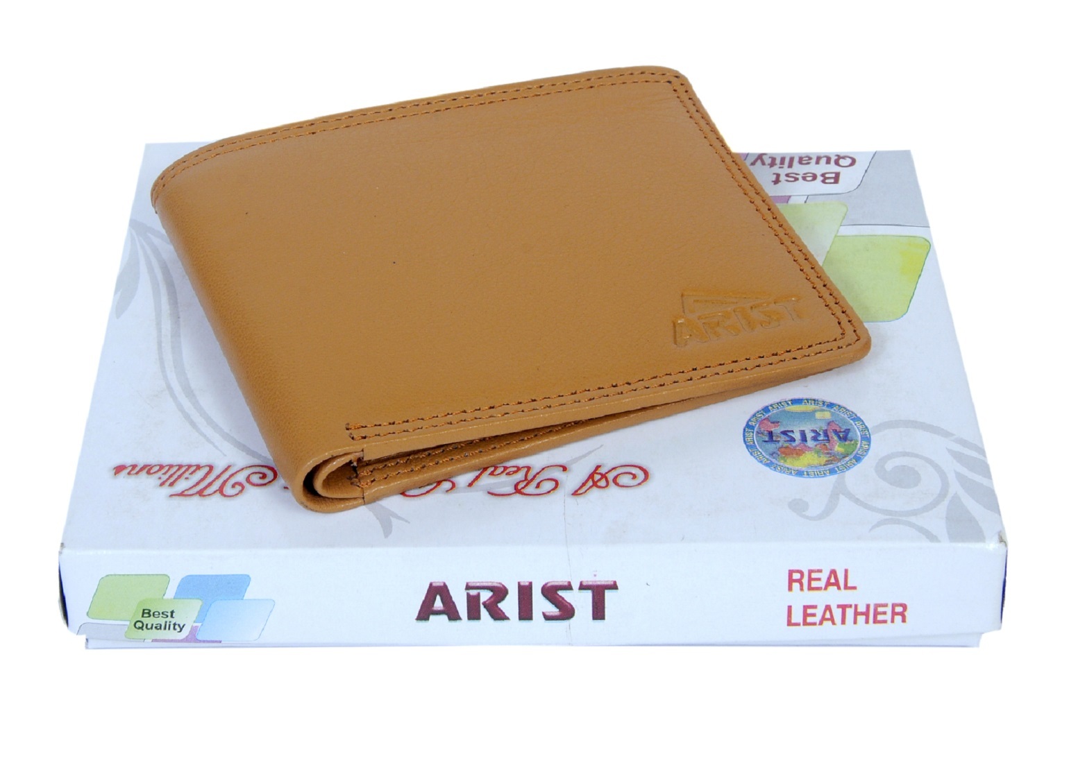 Men's Leather Wallet - Goat Leather | Elegant Hand-stitched Design, Luxurious Patina Finish