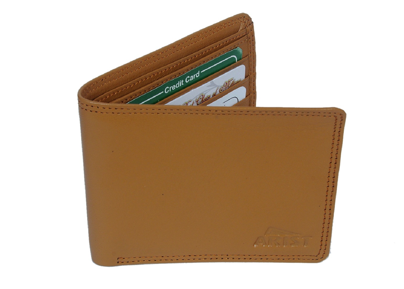 Men's Leather Wallet - Goat Leather | Elegant Hand-stitched Design, Luxurious Patina Finish