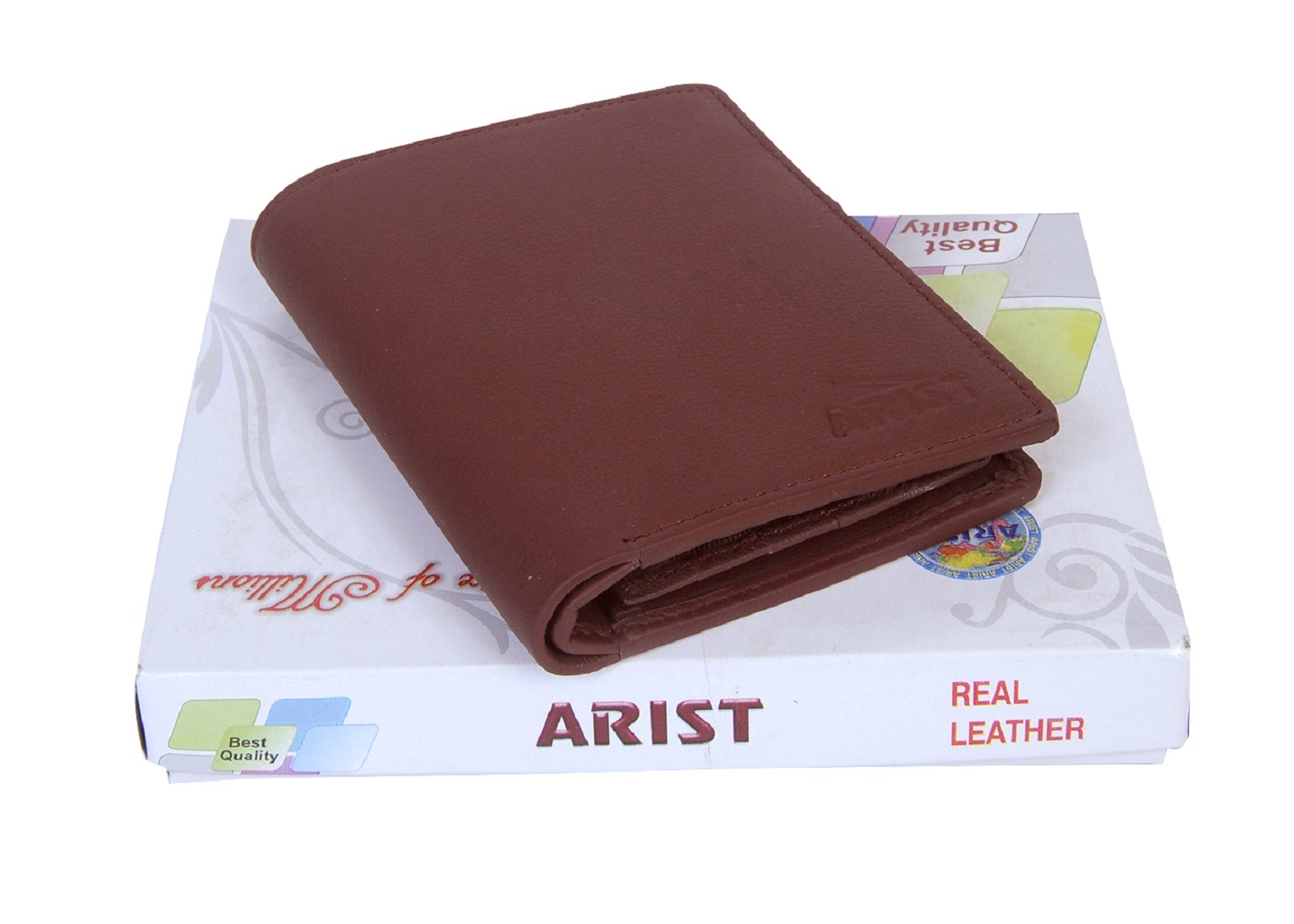 Notecase Brown Leather Wallet With Zip