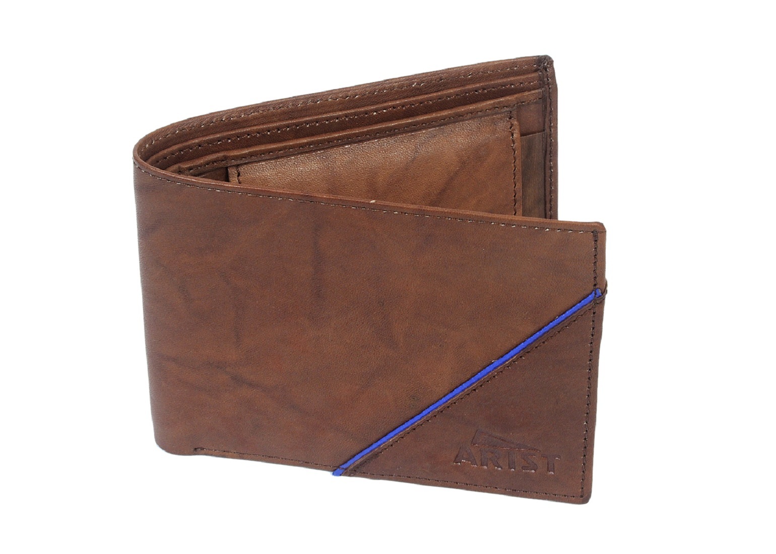 Designer Leather Wallet - Mathani Leather | Elegant Hand-stitched, Natural Color Variation, Lightweight, Ages Beautifully With Use