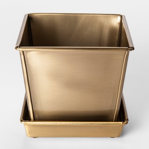 Black Set Of Three Metal Planter