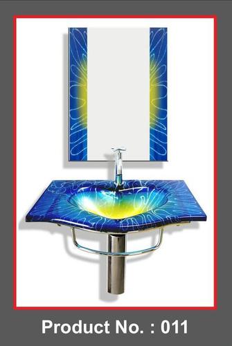 Blue Glass Wash Basin