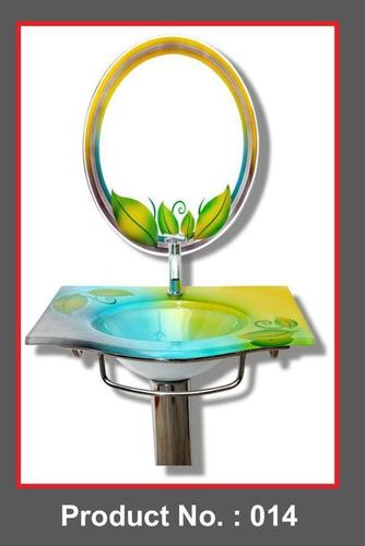 Green Glass Wash Basin