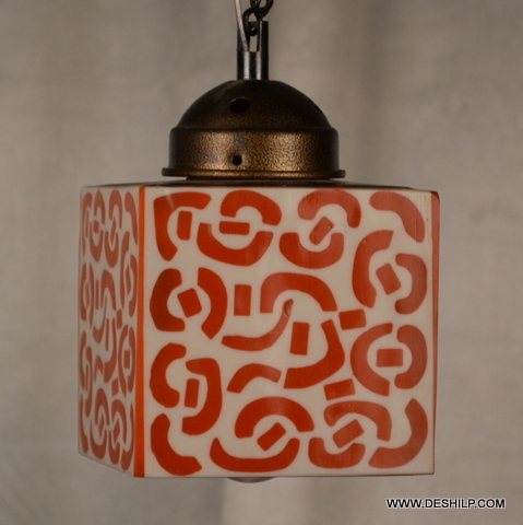 Yellow Mosaic Glass Chandelier Lantern Hanging Lamp Light Onion Lamp Hanging Moroccan Lantern Lighting