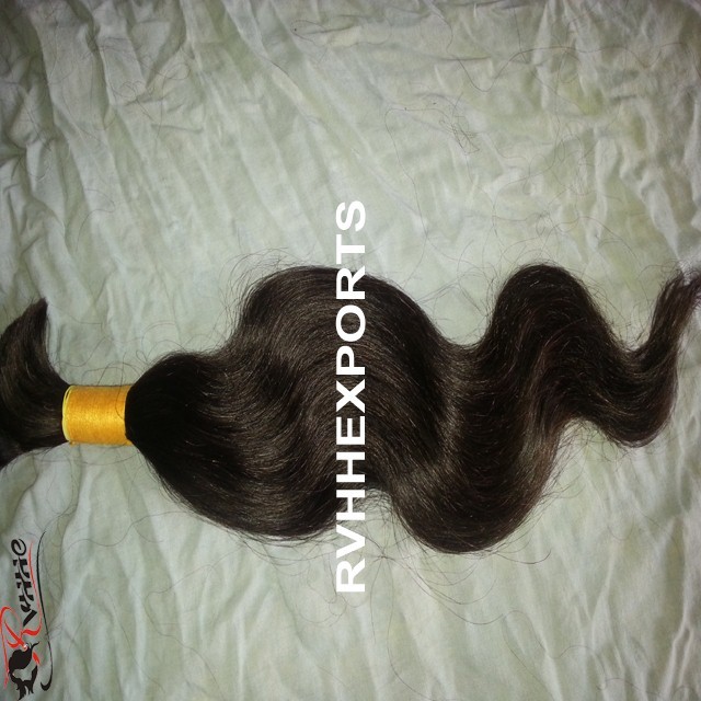 High Quality Bulk Bundles Virgin 100% Natural Indian Human Hair Length: 10- 30 Inch (In)