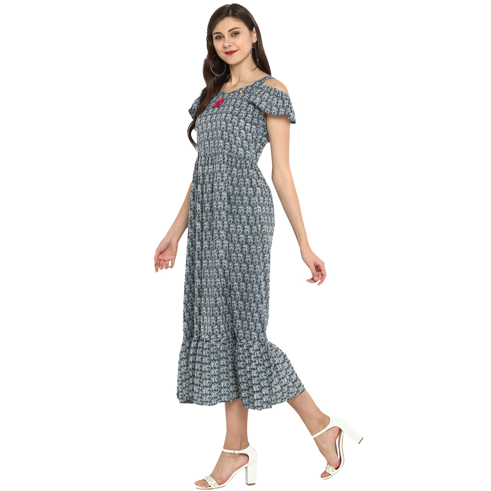 A-line Kurtis - Cotton, 50 Inch Length, Bust Size 36 To 44 Inch | Multicolor, Elegant Cut Shoulder Design, Soft & Skin Friendly