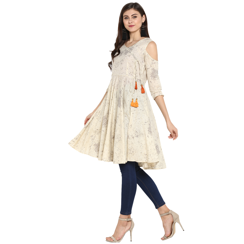 Flared Kurtis Bust Size: 36 To 44 Inch (In)