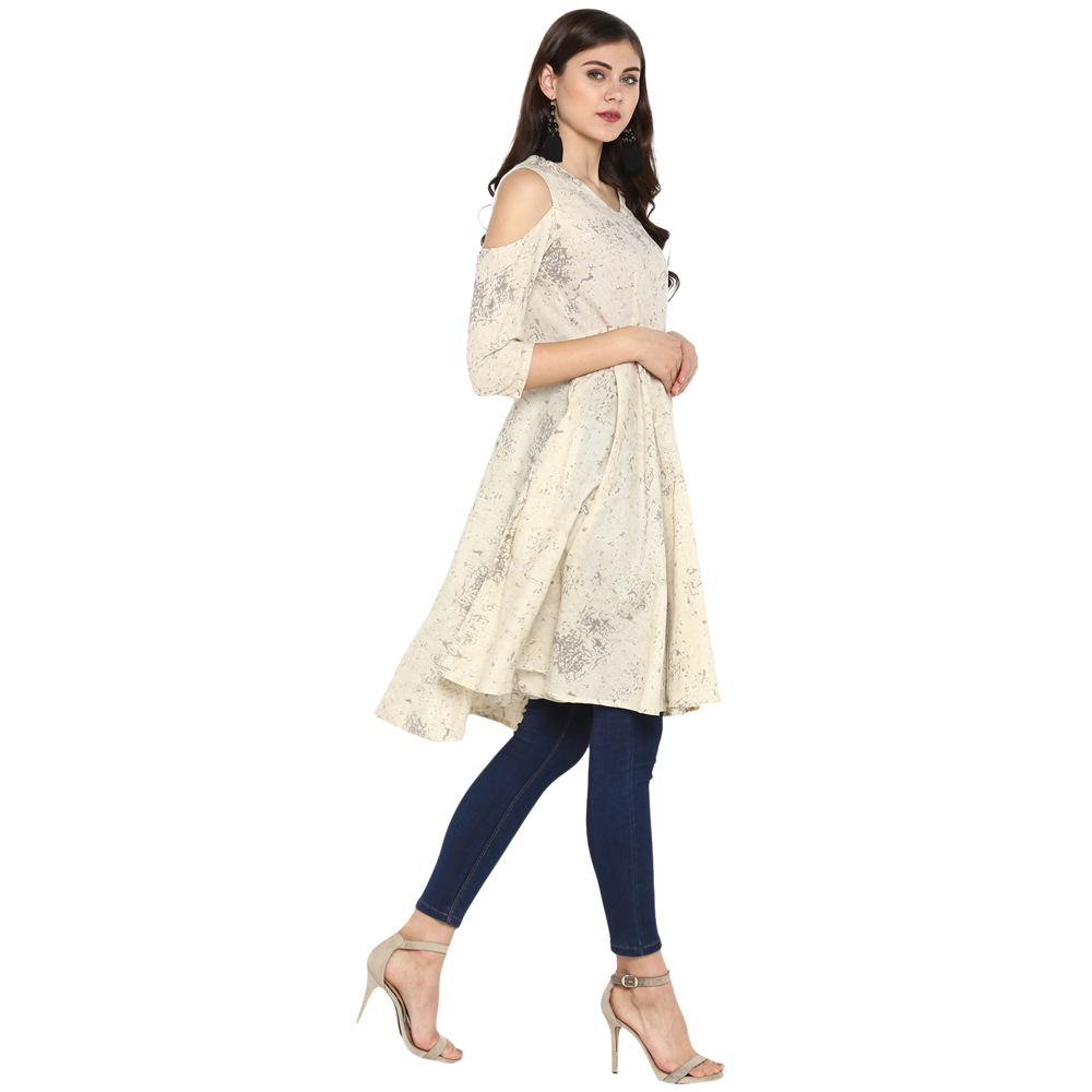 Flared Kurtis Bust Size: 36 To 44 Inch (In)