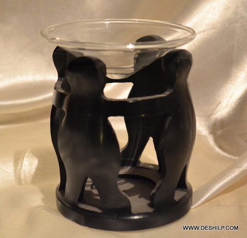 एंटीक इमिटेशन यूनिक ग्लास कैंडल अरोमा ऑयल बर्नर