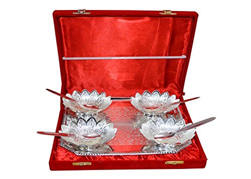 Silver Plated Brass Bowl Set Of 9 Pcs Size: As Per Buyer Requirement