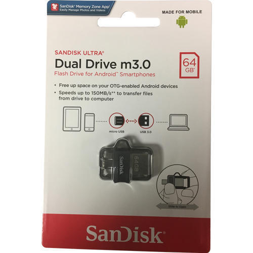 सैंडिस्क अल्ट्रा डुअल 64GB USB 3.0 OTG पेन ड्राइव