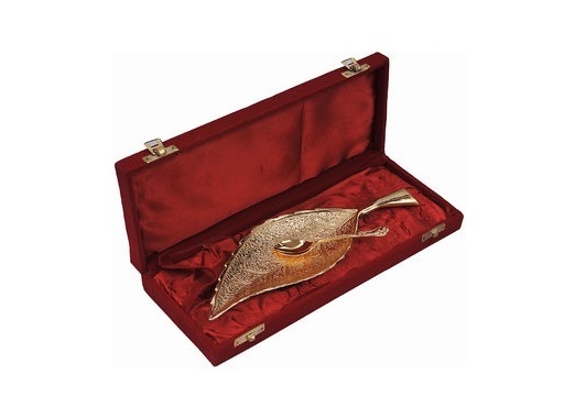 Corporate Gift Silver Plated Brass Leaf Tray Set