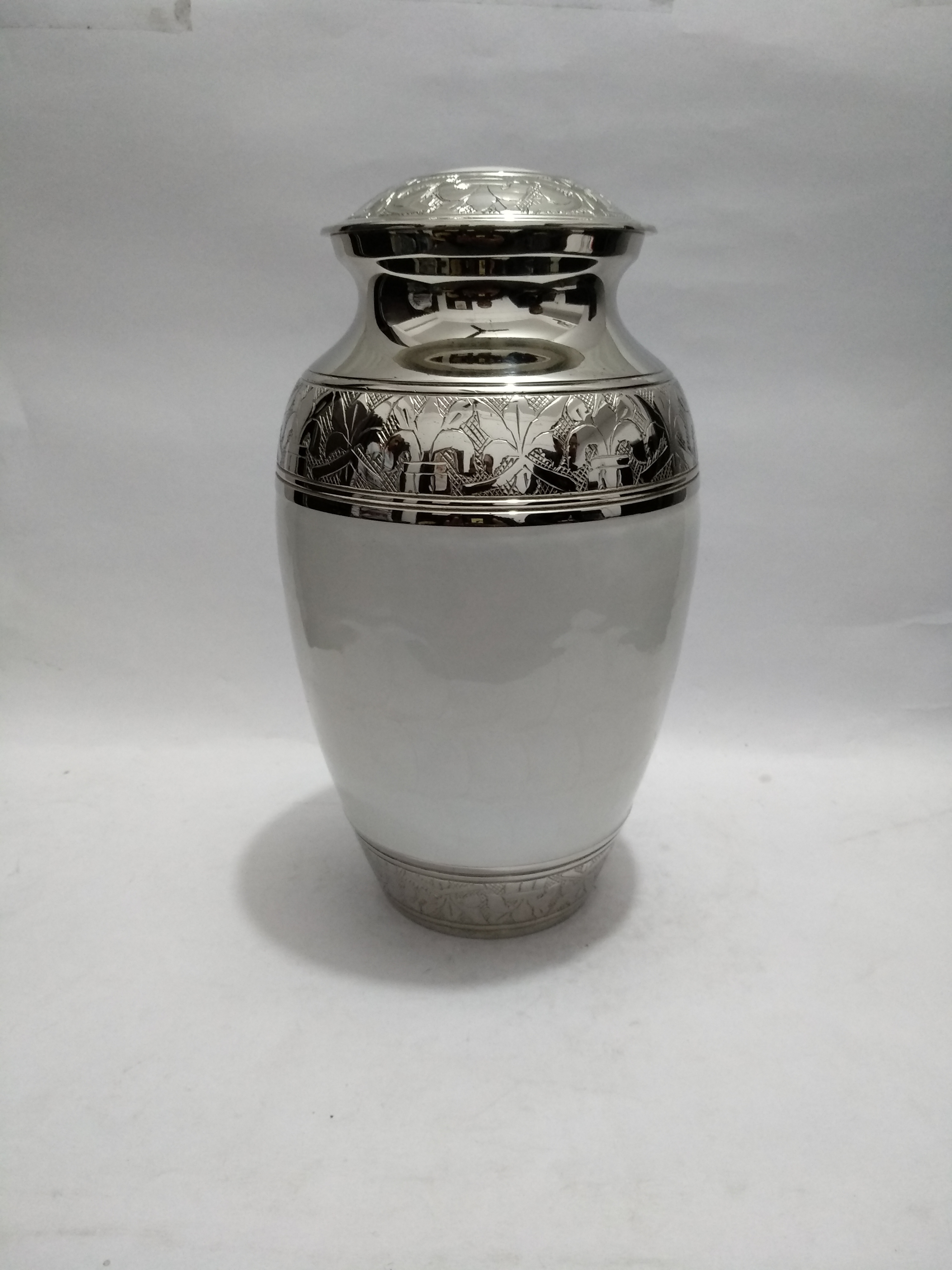 England Flag Metal Urn - Enamel Finish, Custom Size , Black Color, American Style, Religious Design