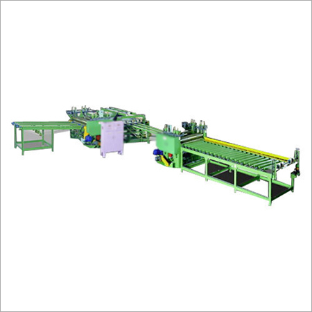 Green And Silver Automatic Plywood Double Sizer Machine