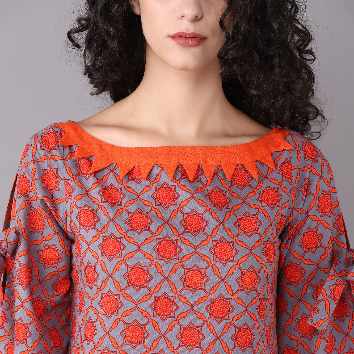 Multi Ladies Cotton Kurti With Pant
