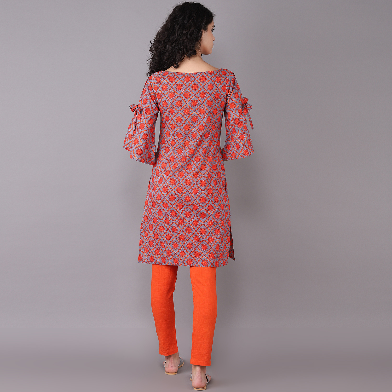Multi Ladies Cotton Kurti With Pant
