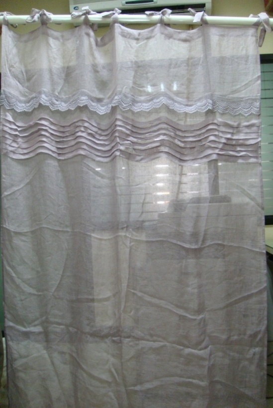 Multi Cutwork Linen Curtain