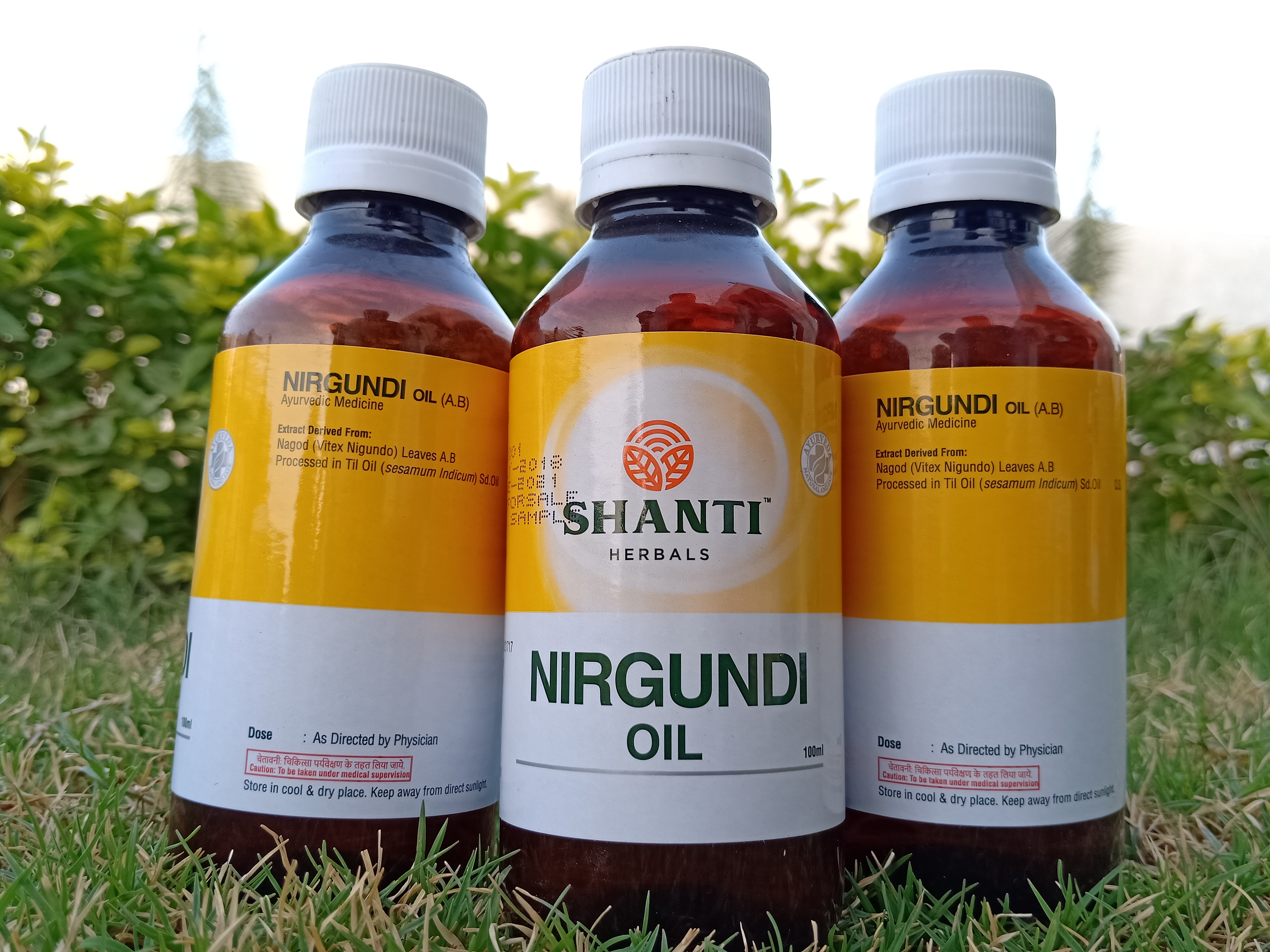 Nirgundi Oil Direction: For External Use Only