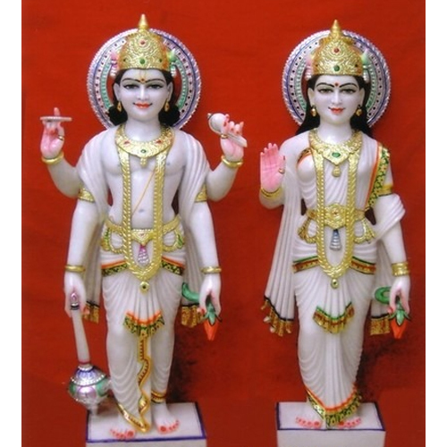 Marble Vishnu Laxmi - Finishing: Polishing