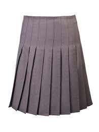 Plated Skirt - Polyester, Multiple Sizes - Brown, Knee-length, Elastic Waist, Zipper Closure, Machine Washable