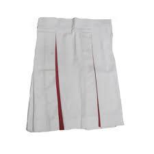 Plated Skirt - Polyester, Multiple Sizes - Brown, Knee-length, Elastic Waist, Zipper Closure, Machine Washable