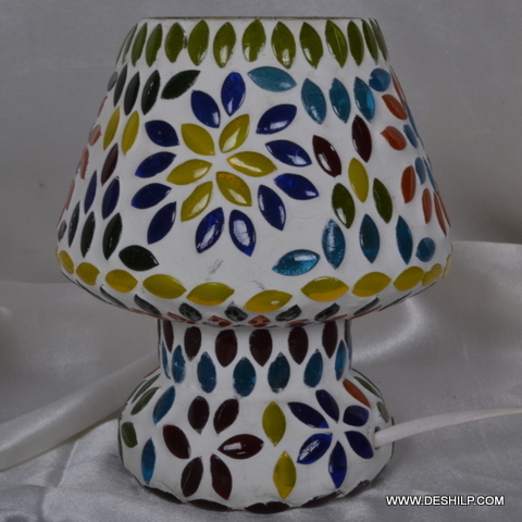 Multicolor Mosaic Glass Table Lamp