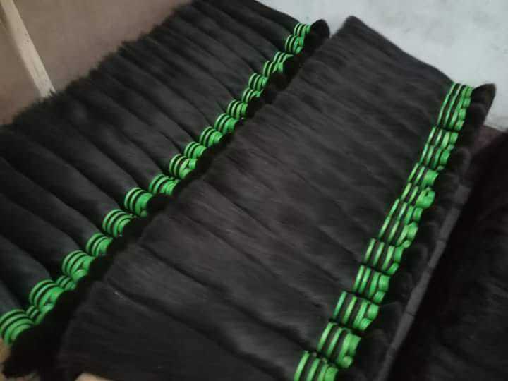 Double Drawn Human Hair - Customizable Lengths, Black Color, Straight Texture | Ethically Sourced, Soft Texture, Versatile Styling, Long Lasting