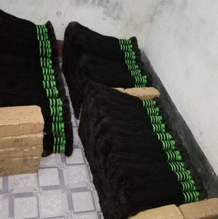 Double Drawn Human Hair - Customizable Lengths, Black Color, Straight Texture | Ethically Sourced, Soft Texture, Versatile Styling, Long Lasting