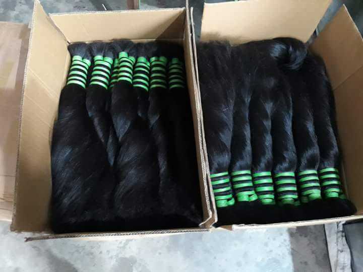 Double Drawn Human Hair - Customizable Lengths, Black Color, Straight Texture | Ethically Sourced, Soft Texture, Versatile Styling, Long Lasting