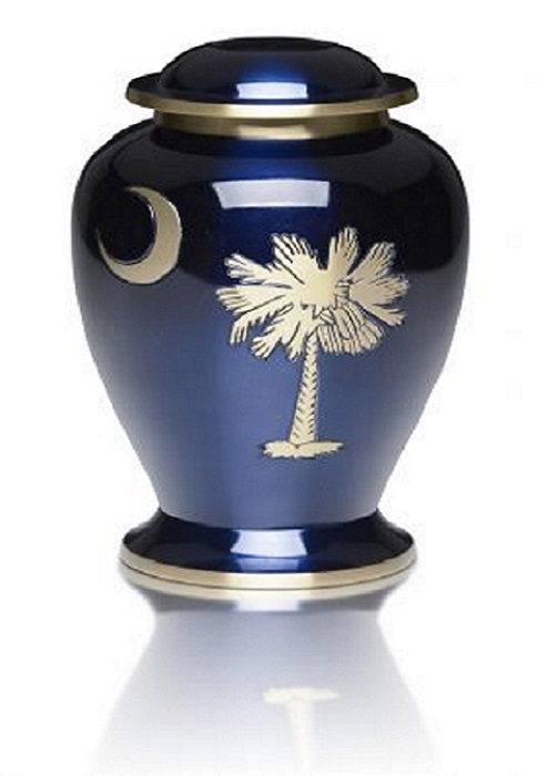 Black & Gold Praying Hand Brass Cremation Urn