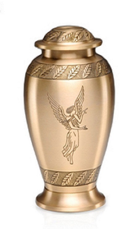 Black & Gold Praying Hand Brass Cremation Urn