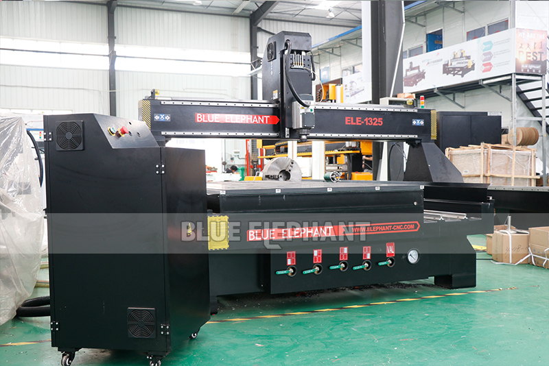 Vacuum Cleaning System Blue Elephant 1325 4 Axis Cnc 3d Router For Stone Wood Mdf Iron