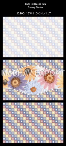 पीले फूलों की टाइलें