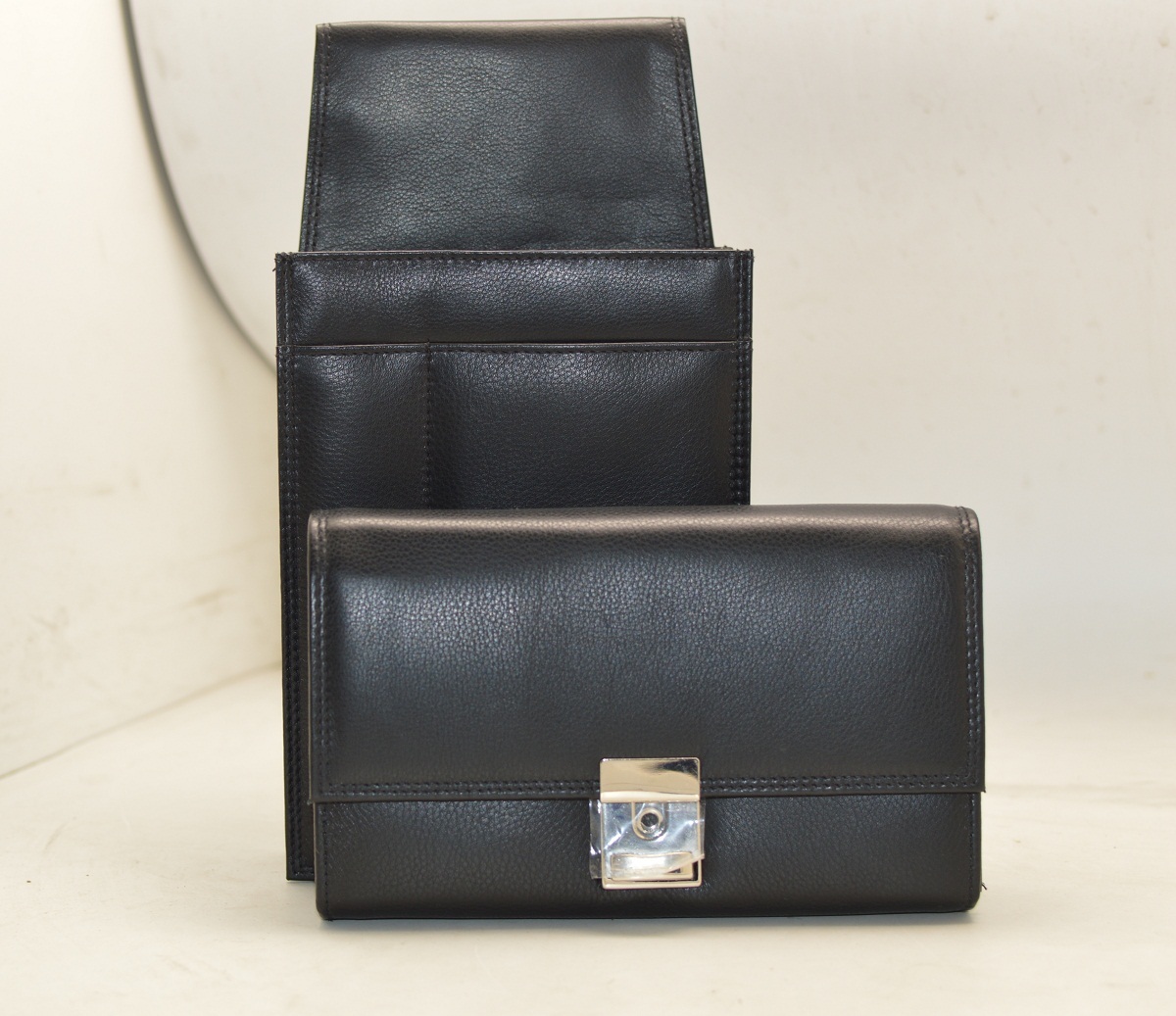 Ladies Leather Purse - Cow Leather, Customized Size, Elegant Black Color | Compact Design, Lock Closure, Water Resistant, Lightweight, Tear Proof, Rugged Body