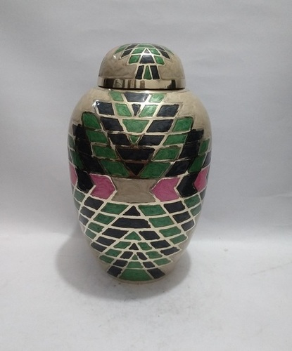 Gold Multi-Color Brass Cremation Urn